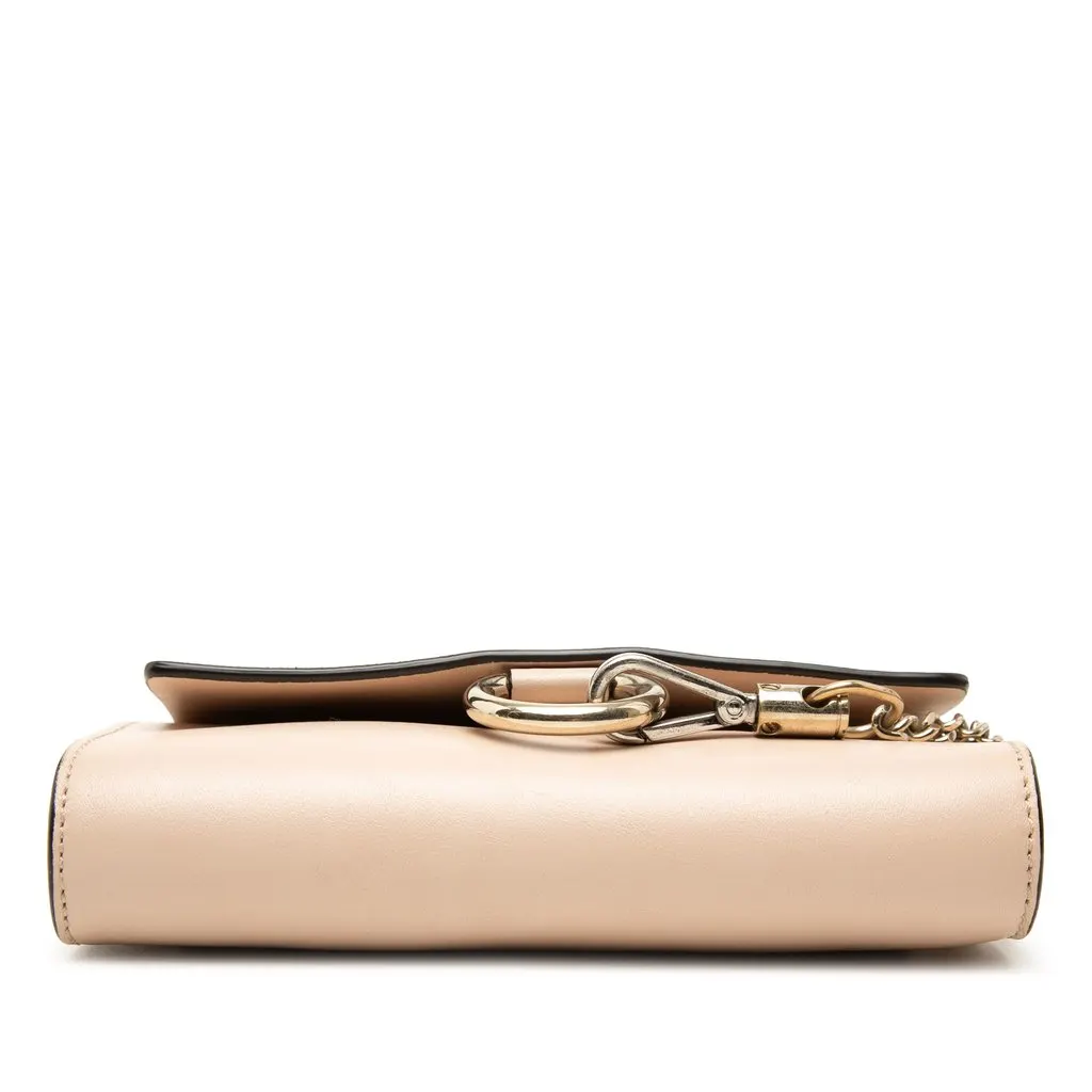 Chloé Mini Calfskin and Suede Faye Chain Crossbody Brown Leather Very good - Inside View