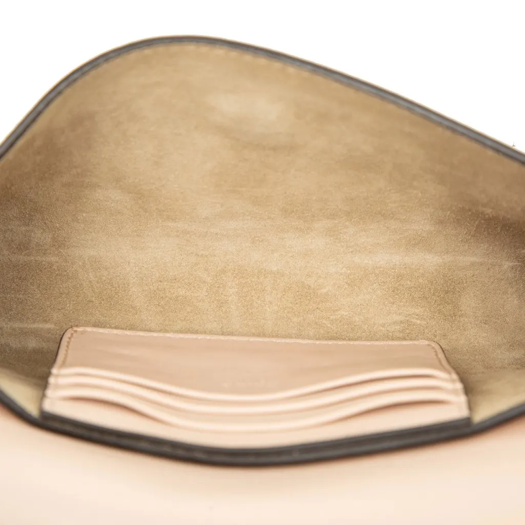 Chloé Mini Calfskin and Suede Faye Chain Crossbody Brown Leather Very good - Model View