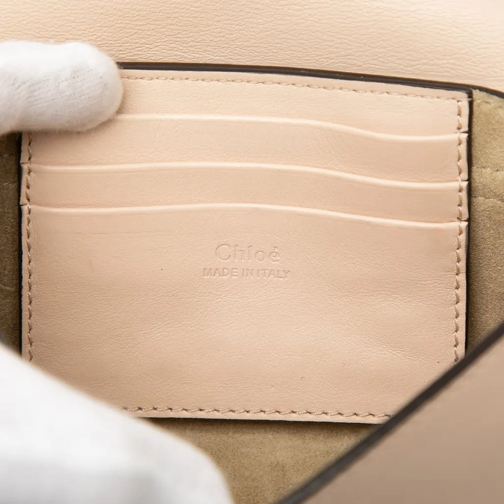 Chloé Mini Calfskin and Suede Faye Chain Crossbody Brown Leather Very good - Box View