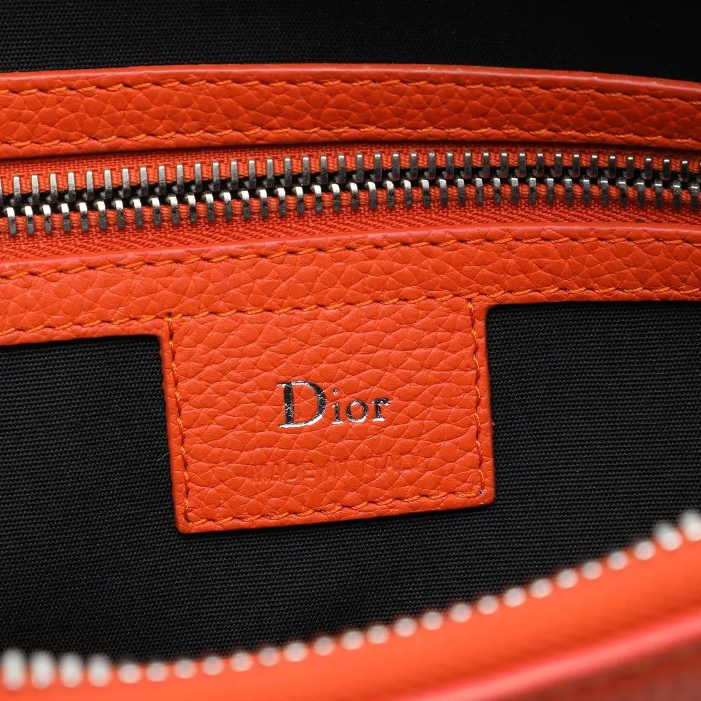 Dior Grained Calfskin Atelier Clutch Orange Leather Very good - Box View