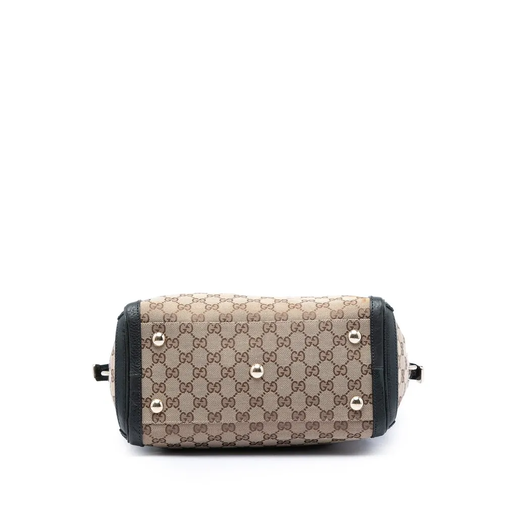 Gucci Medium GG Canvas Charm Satchel Beige Very good - Inside View