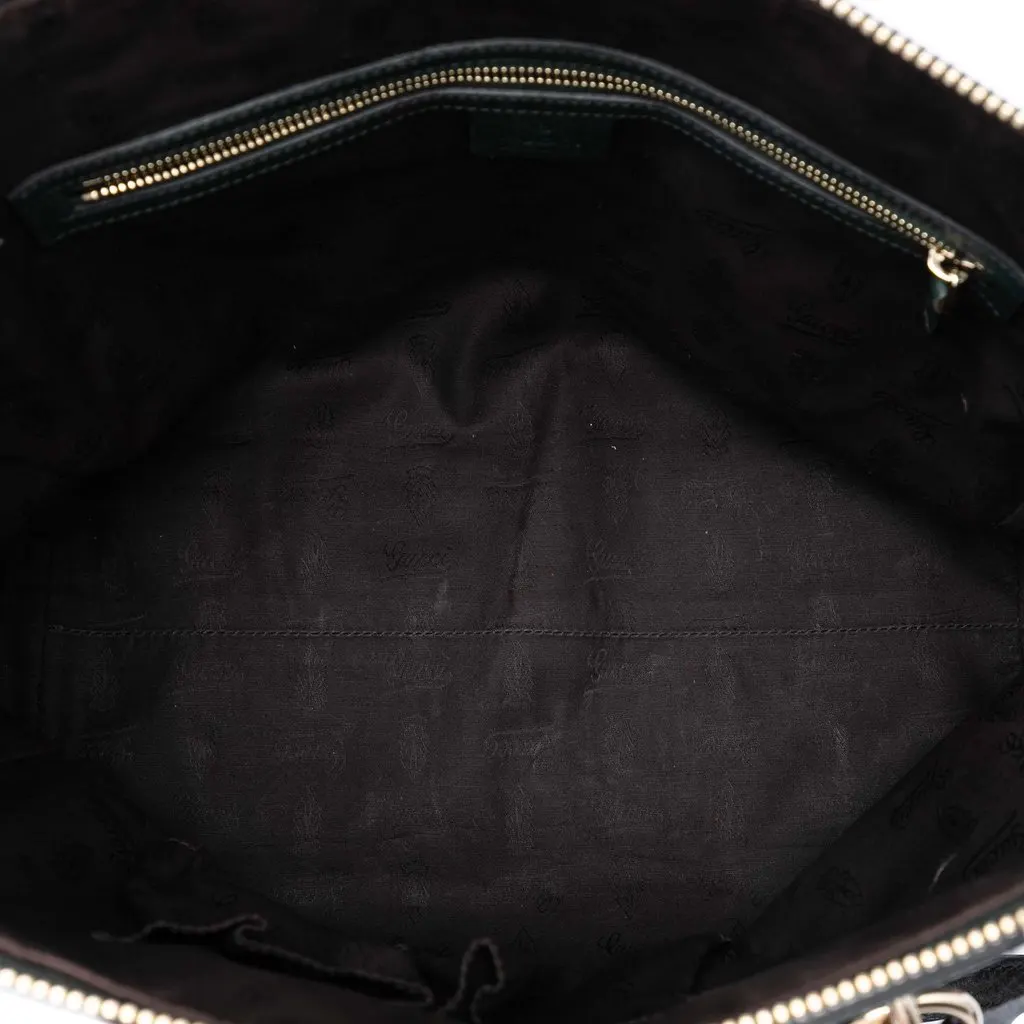 Gucci Medium GG Canvas Charm Satchel Beige Very good - Model View