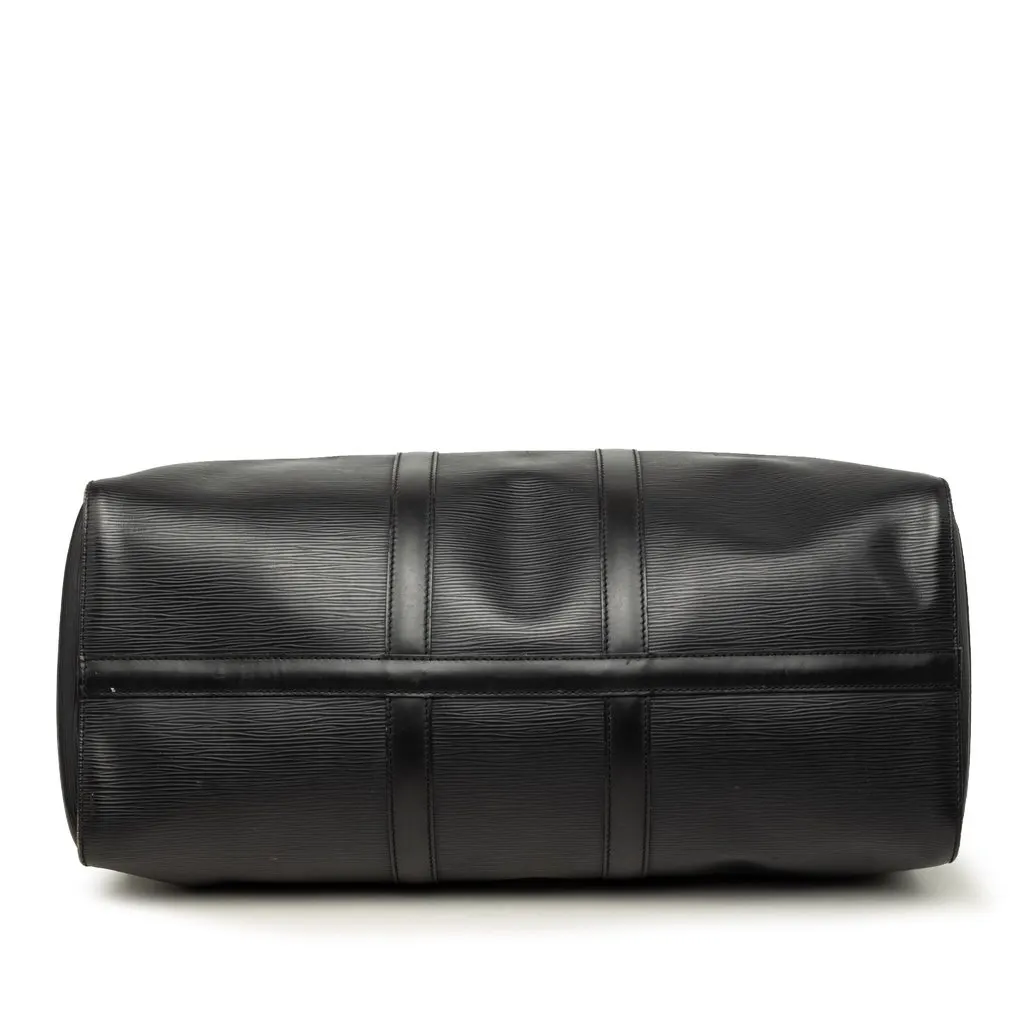 Louis Vuitton Epi Keepall 45 Black Leather Good - Inside View
