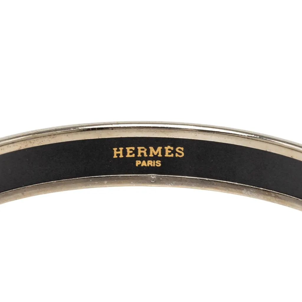 Hermès Narrow Caleche Enamel Bangle 70 Orange Very good - Model View