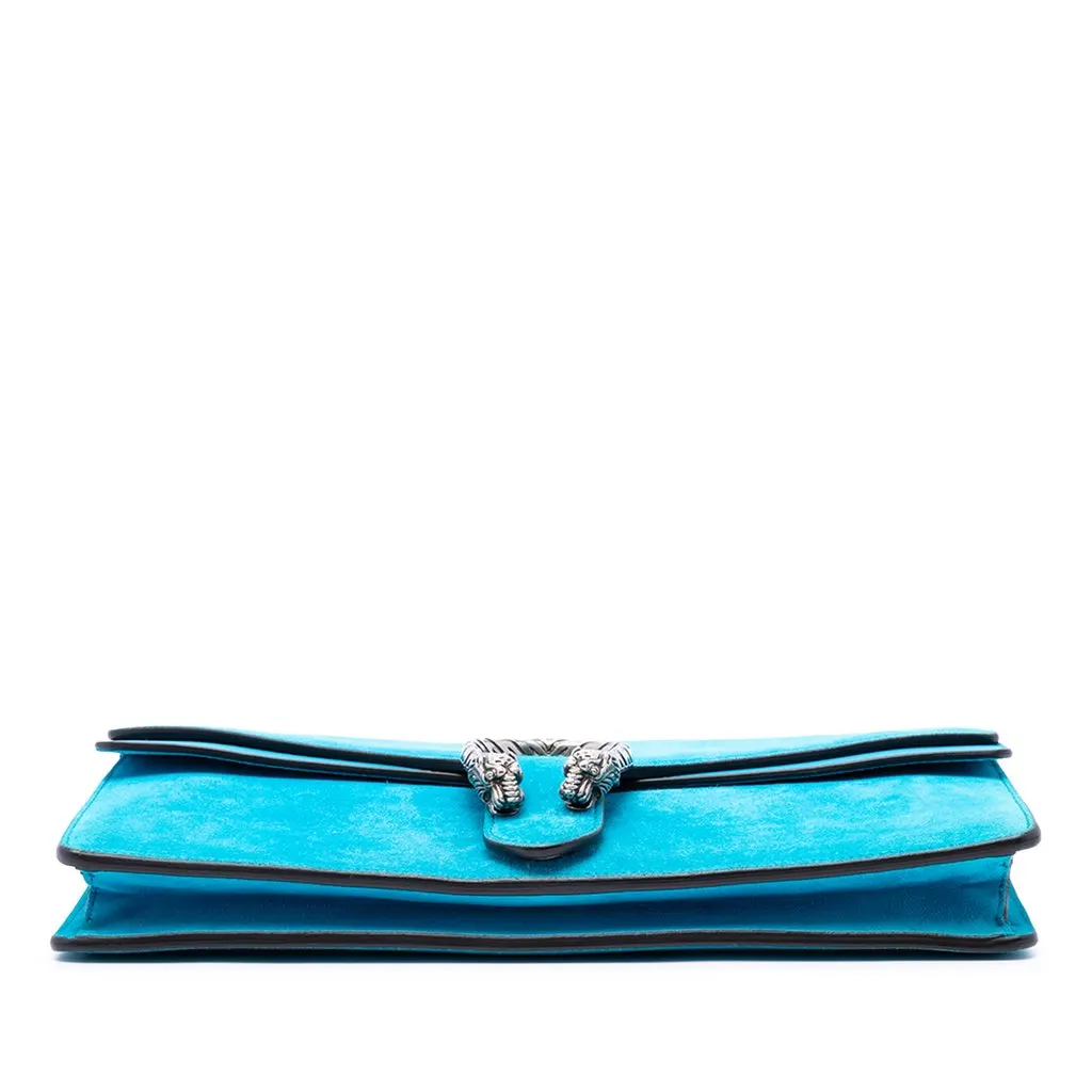 Gucci Suede Dionysus Clutch Blue Leather Very good - Inside View