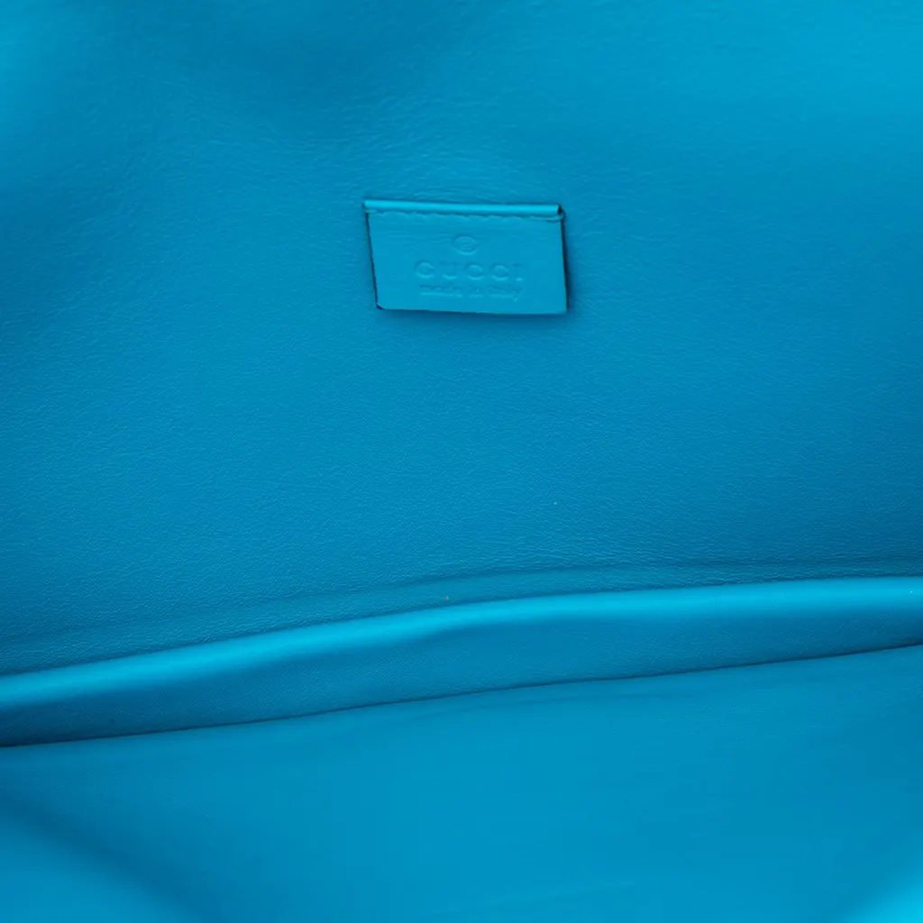 Gucci Suede Dionysus Clutch Blue Leather Very good - Model View