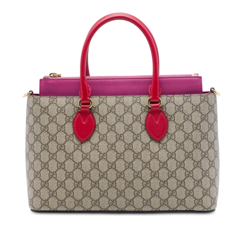 Gucci GG Supreme Linea A Satchel Beige Very good - Front View