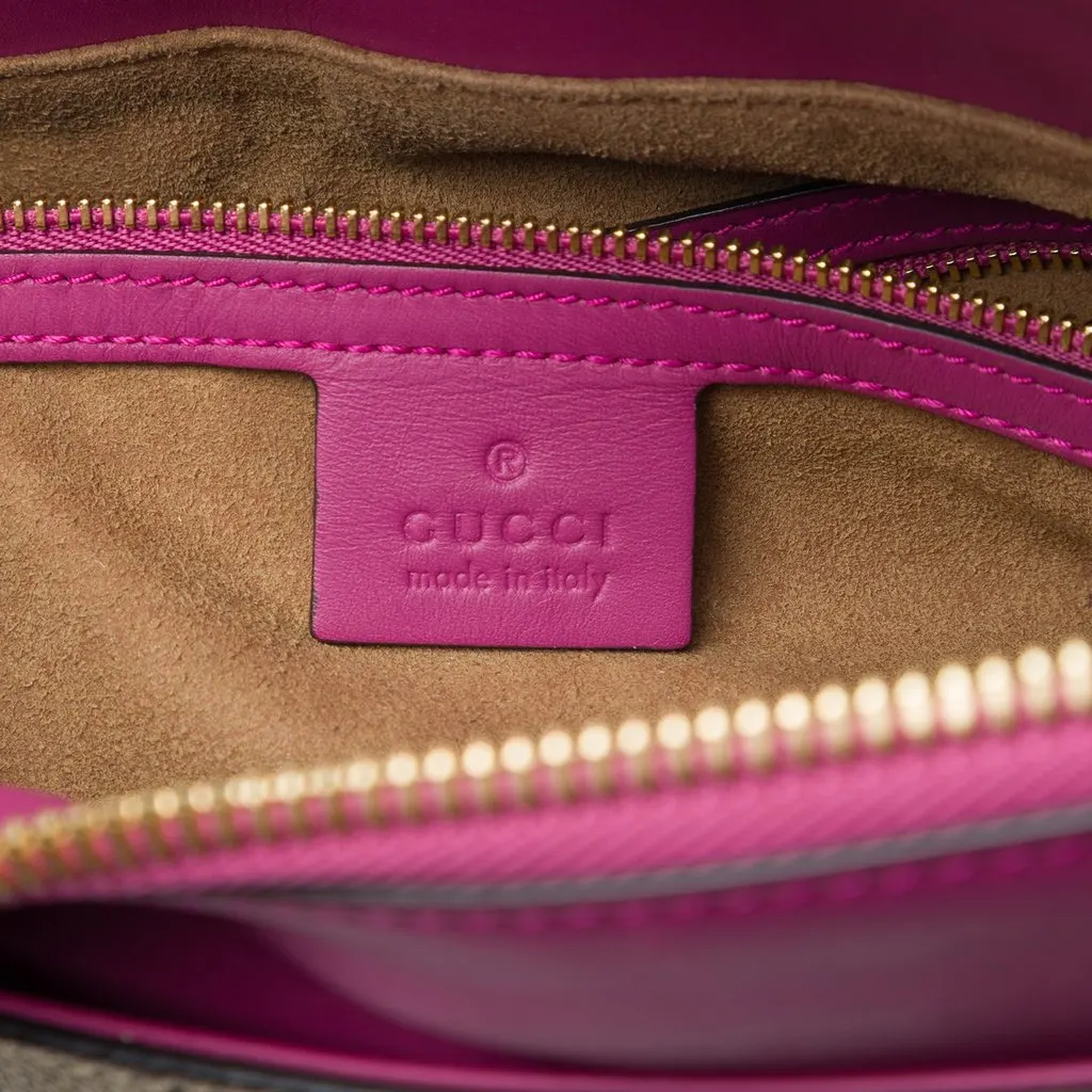 Gucci GG Supreme Linea A Satchel Beige Very good - Box View