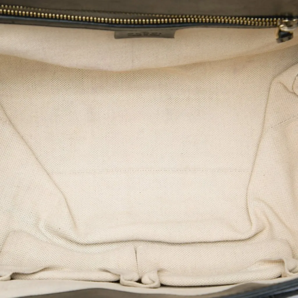 Gucci Large Guccissima Emily Shoulder Bag Black Leather Good - Model View