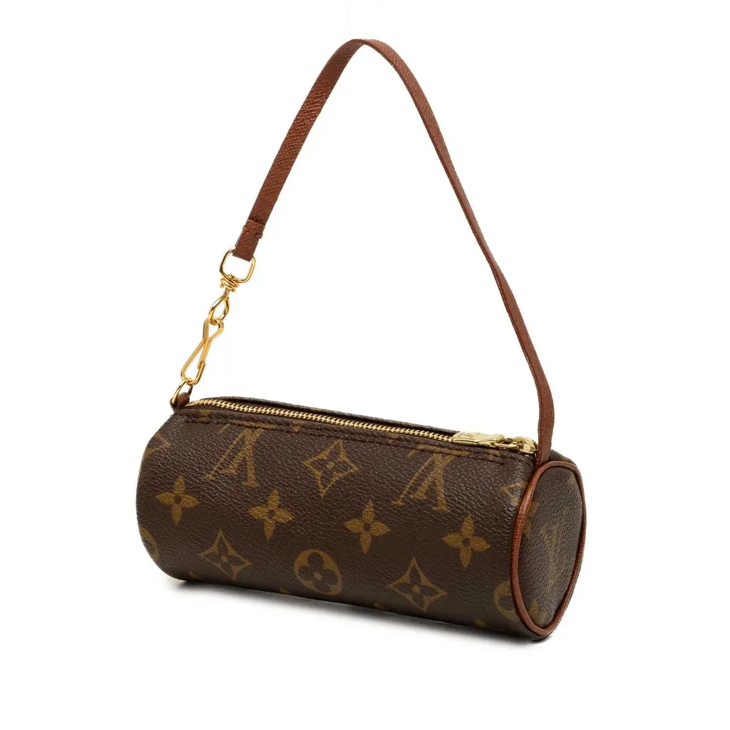 Louis Vuitton Monogram Papillon Pochette Brown Canvas Good - Back View