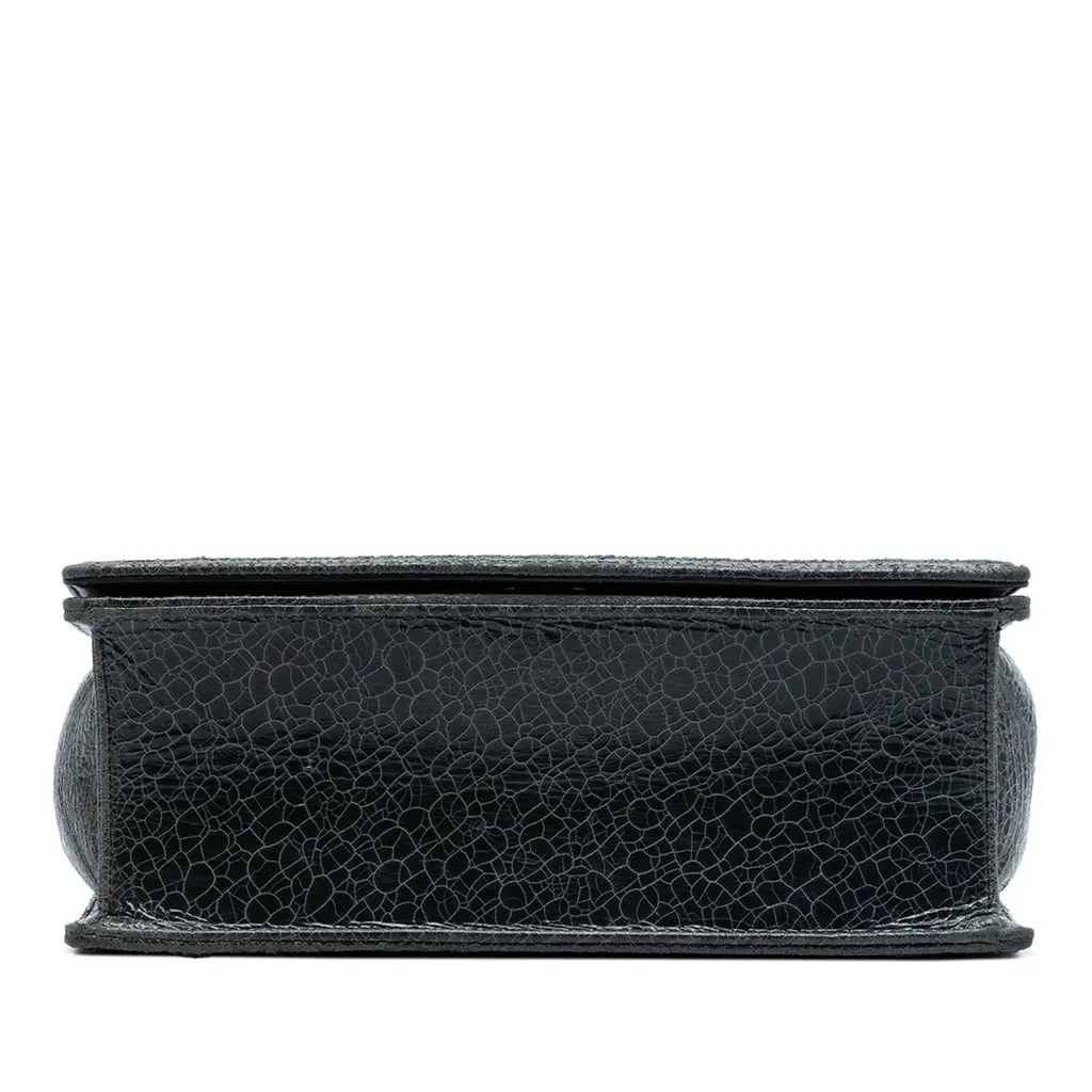 Dior Medium Crackled Deerskin Diorama Flap Black Leather Very good - Inside View