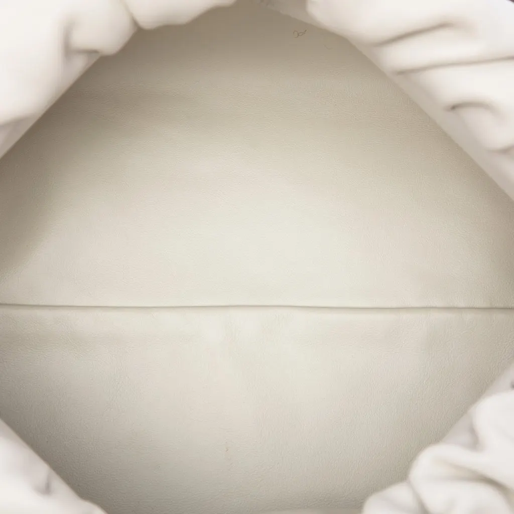 Bottega Veneta Lambskin Chain Pouch White Leather Very good - Model View