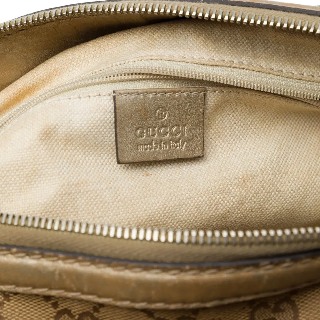 Gucci GG Canvas Sukey Satchel Beige Canvas Good - Box View