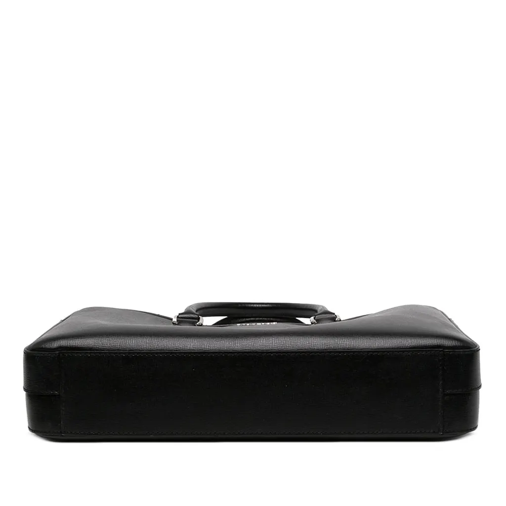 Burberry Small Leather Hambleton Briefcase Black Leather Good - Inside View