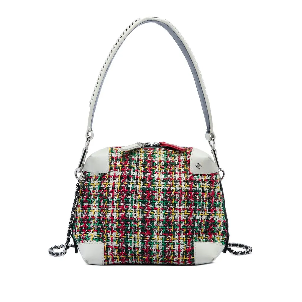 Chanel Tweed Street Allure Camera Bag Red Tweed Very good - Front View