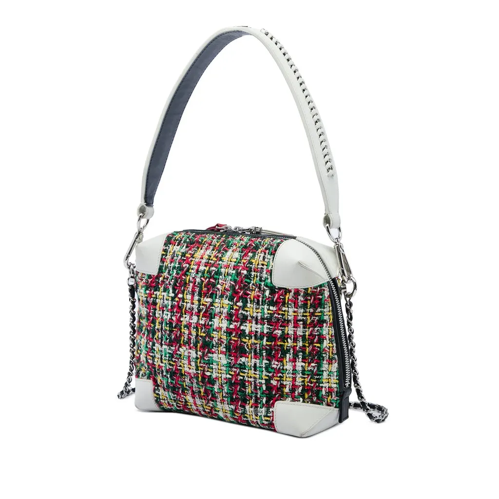 Chanel Tweed Street Allure Camera Bag Red Tweed Very good - Back View
