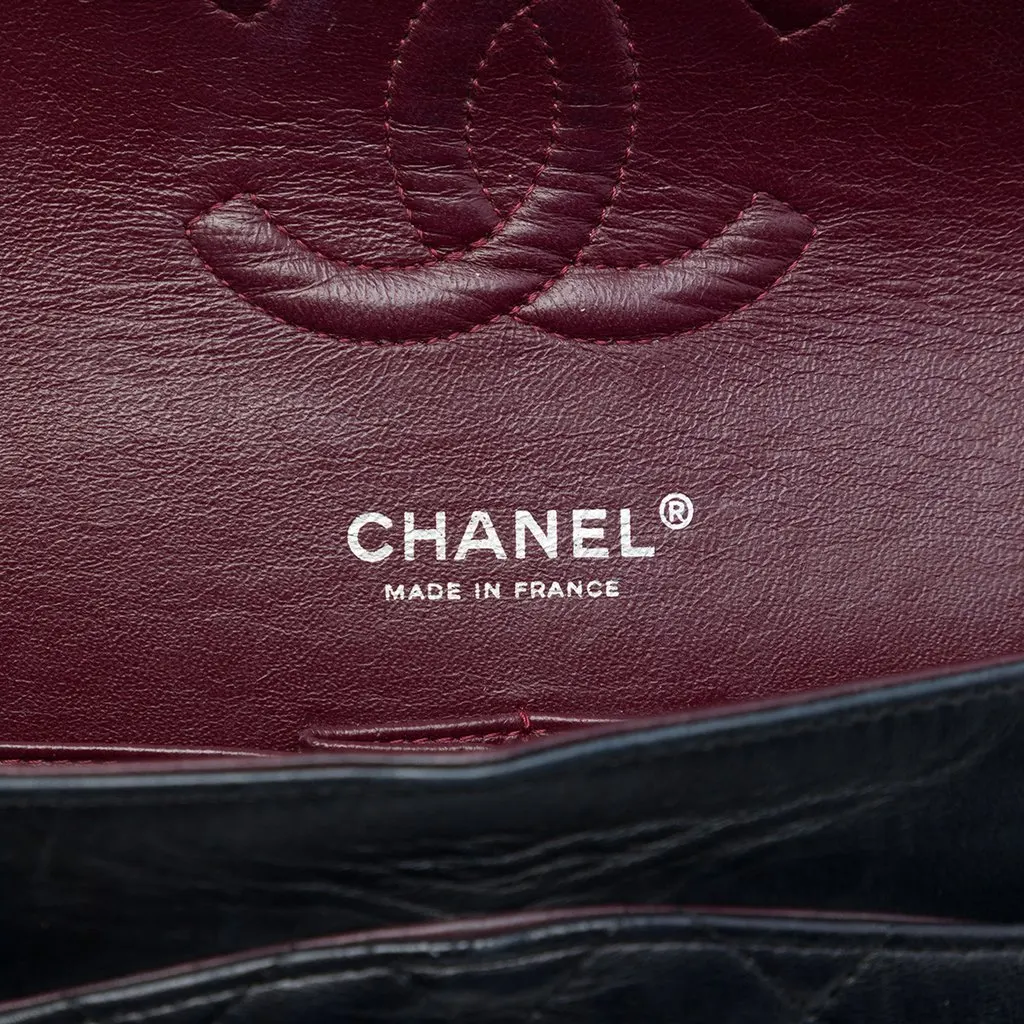 Chanel Medium Classic Lambskin Double Flap Black Leather Good - Box View