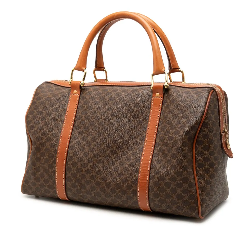 Celine Macadam Coated Canvas Boston Bag Brown Canvas Very good - Back View