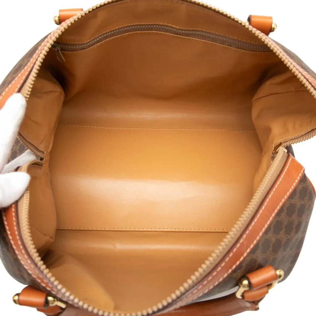 Celine Macadam Coated Canvas Boston Bag Brown Canvas Very good - Model View