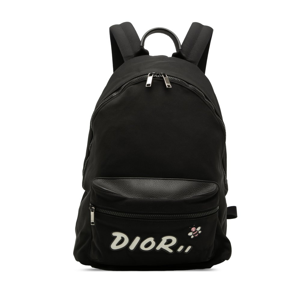 Dior Kaws Nylon Rider Backpack Black Medium | Pre-Owned Duba