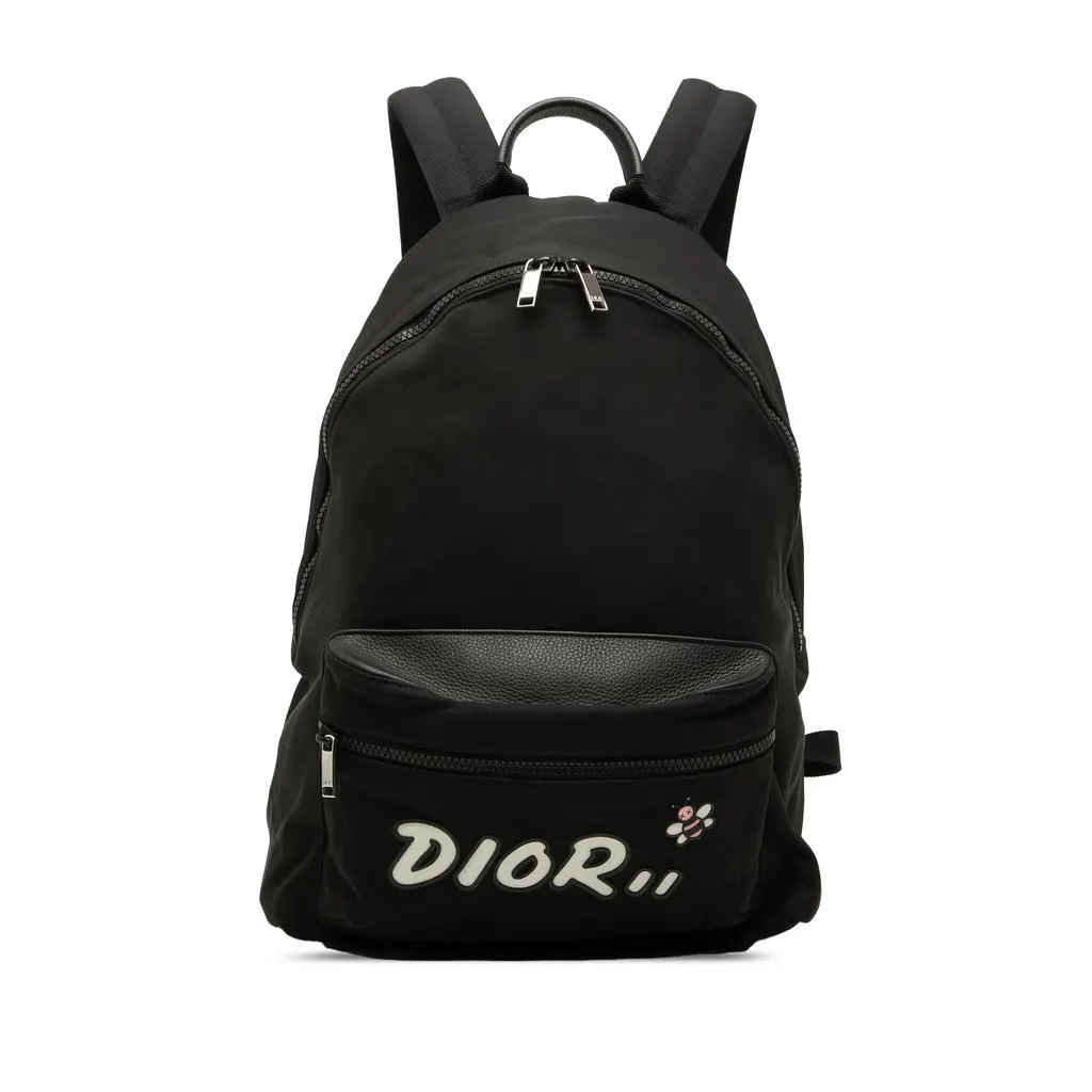 Dior Kaws Nylon Rider Backpack Black Very good - Front View