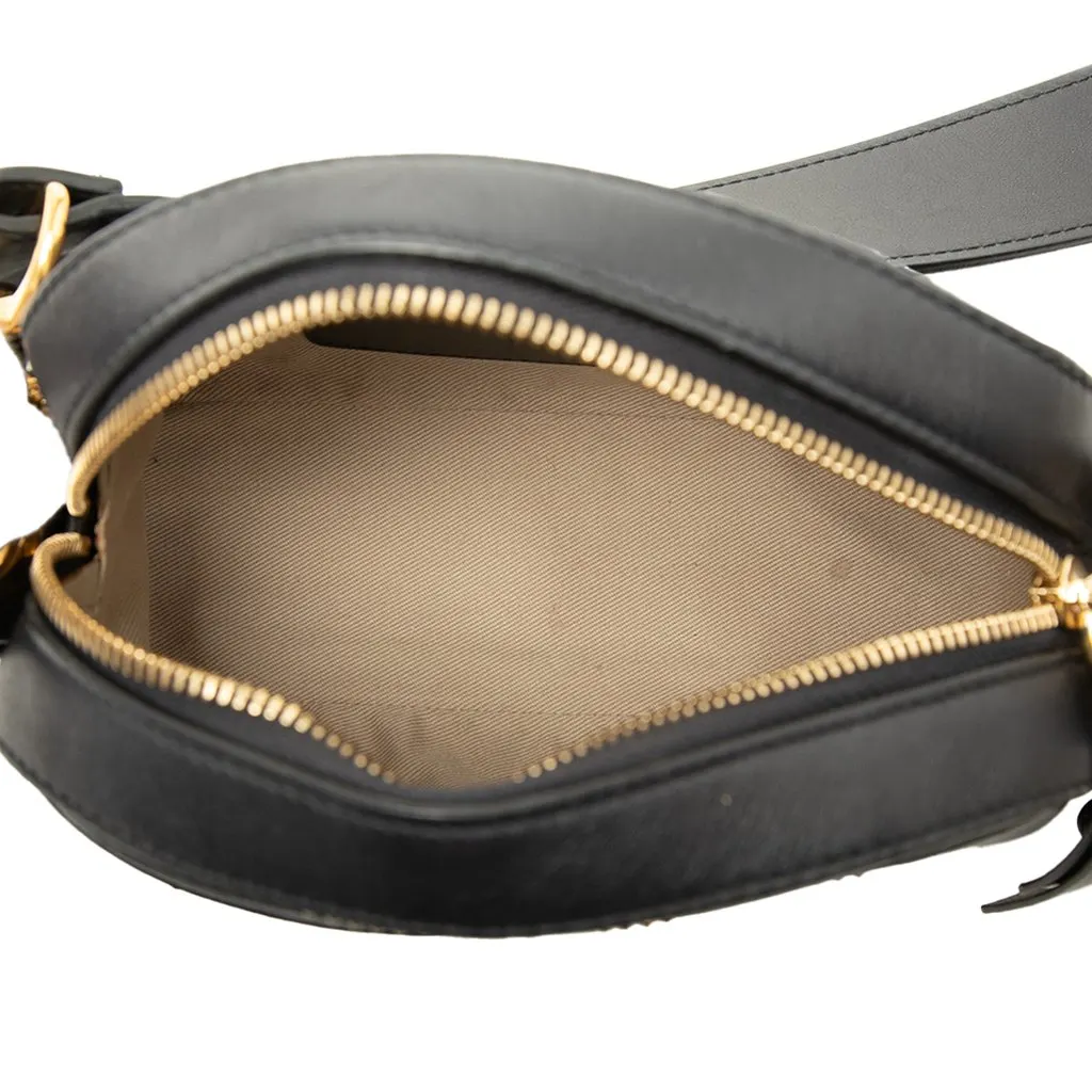 Chloé Studded Calfskin Embroidered Little Horses Crossbody Black Leather Very good - Model View