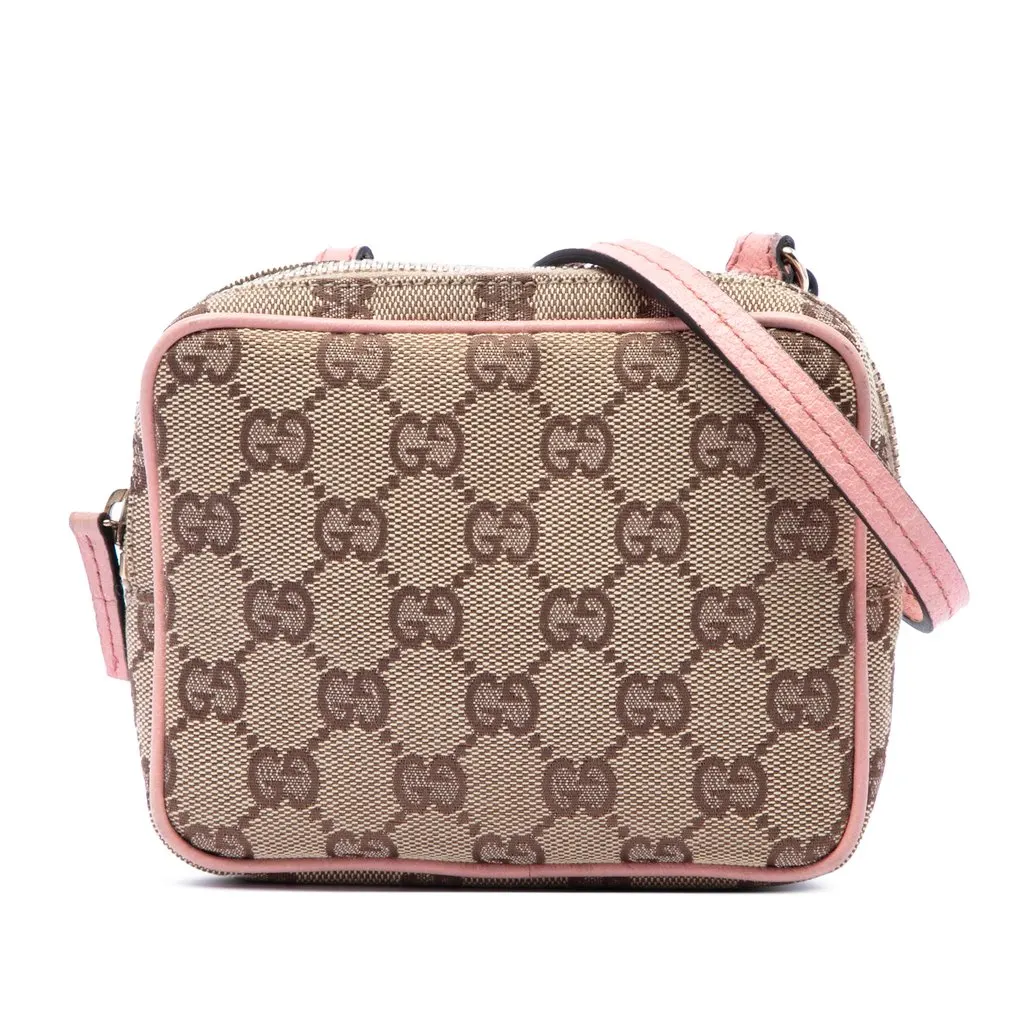 Gucci GG Canvas Crossbody Beige Canvas Very good - Front View