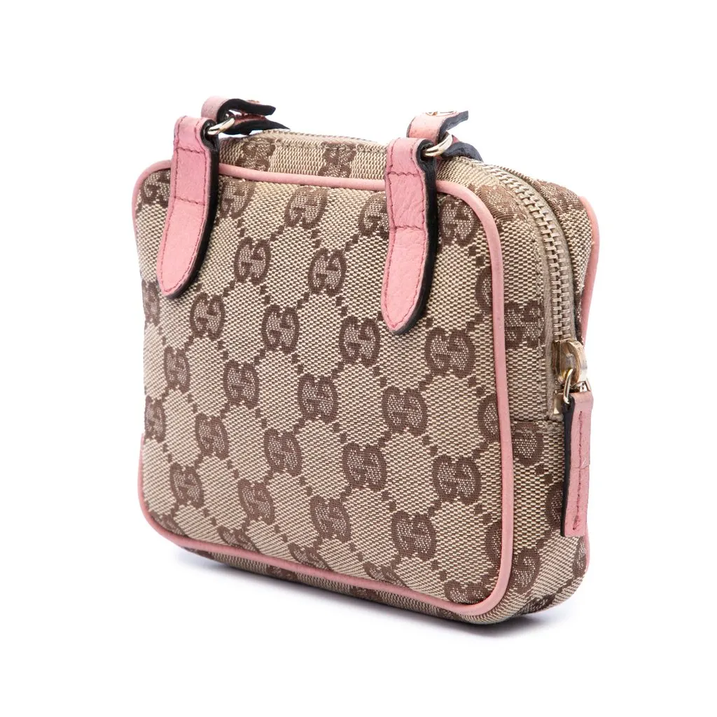 Gucci GG Canvas Crossbody Beige Canvas Very good - Back View