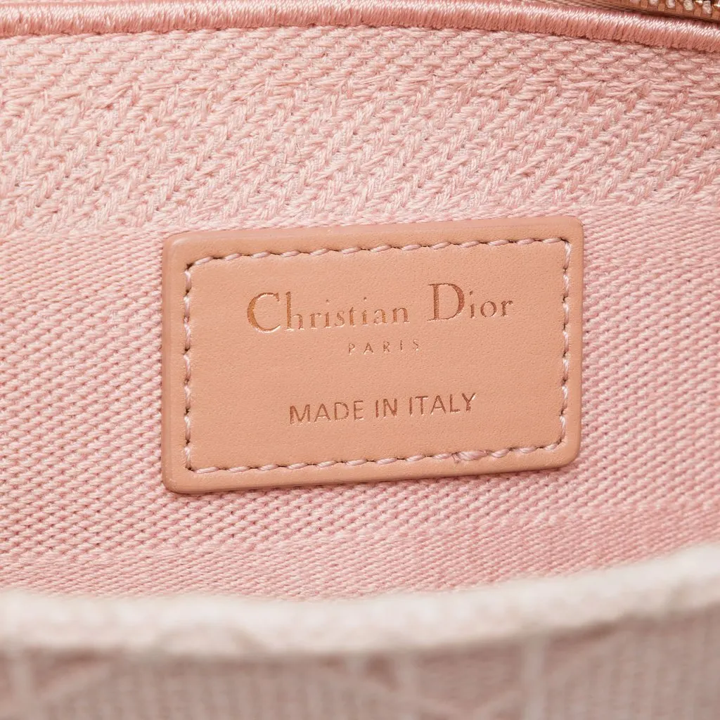 Dior Medium Embroidered Canvas Cannage Lady D Lite Pink Very good - Box View