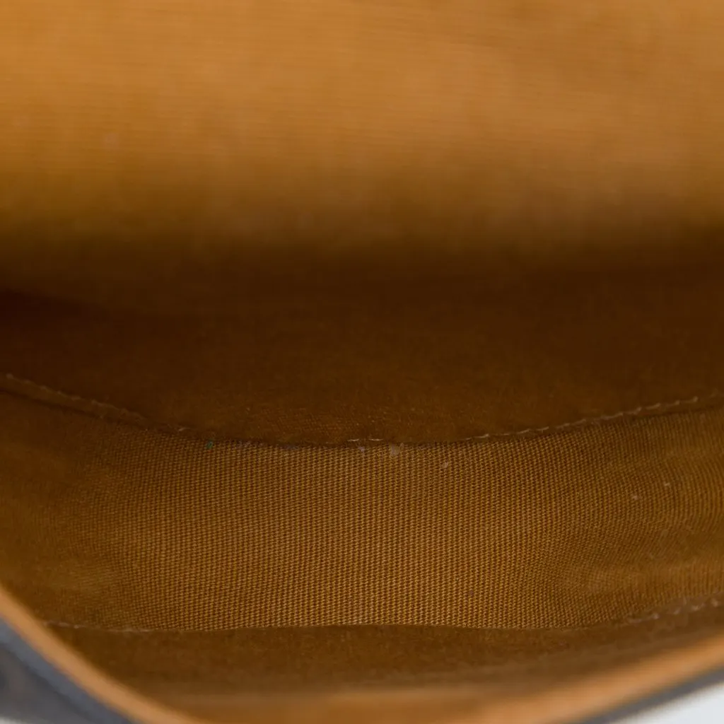 Celine Triomphe Coated Canvas Logo Triangle Crossbody Brown Very good - Model View