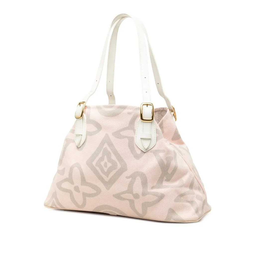 Louis Vuitton Monogram Tahitienne Cabas PM Pink Very good - Back View
