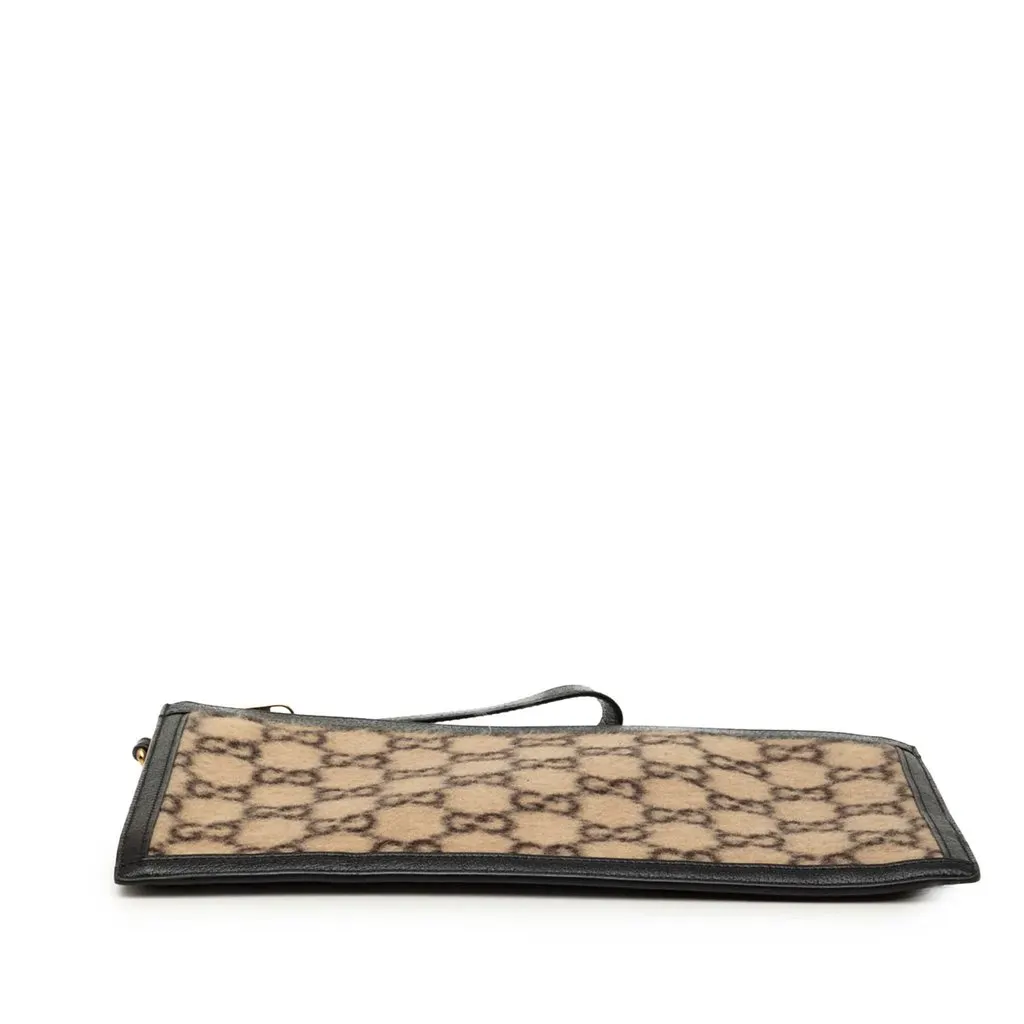 Gucci GG Wool Clutch Beige Very good - Inside View