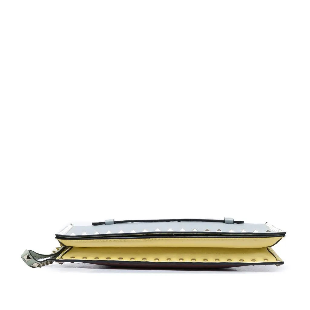 Valentino Nappa Watercolor Rockstud Wristlet Clutch Blue Leather Very good - Inside View