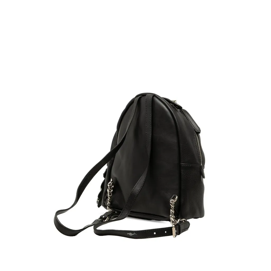 Fendi Mini Calfskin By The Way Backpack Black Leather Very good - Back View