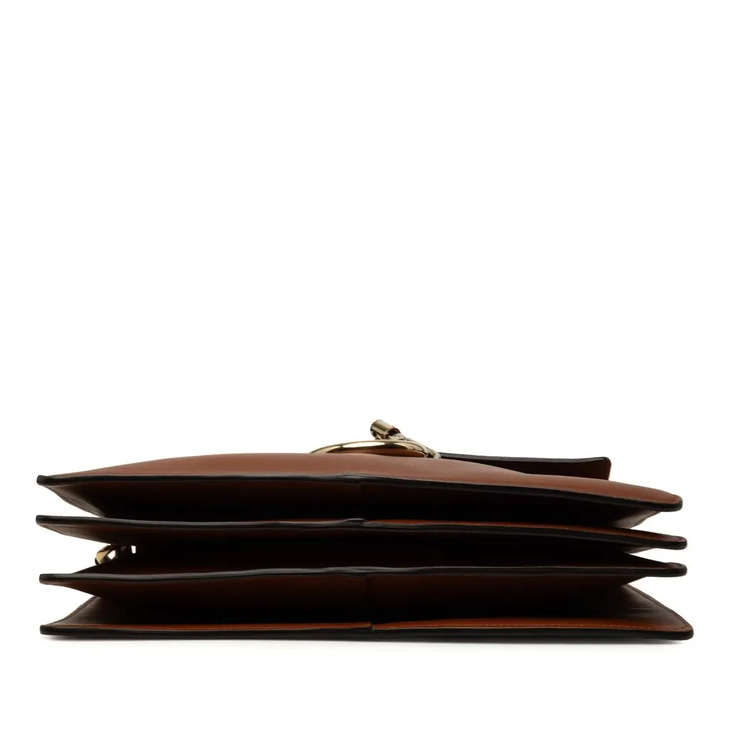 Chloé Medium Calfskin and Suede Faye Crossbody Brown Leather Very good - Inside View
