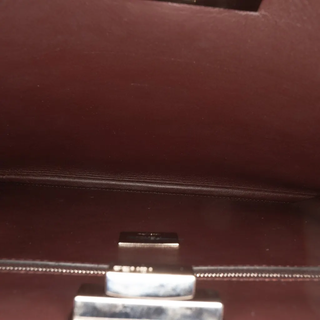Fendi Leather Peekaboo Clutch Crossbody Red Leather Very good - Model View
