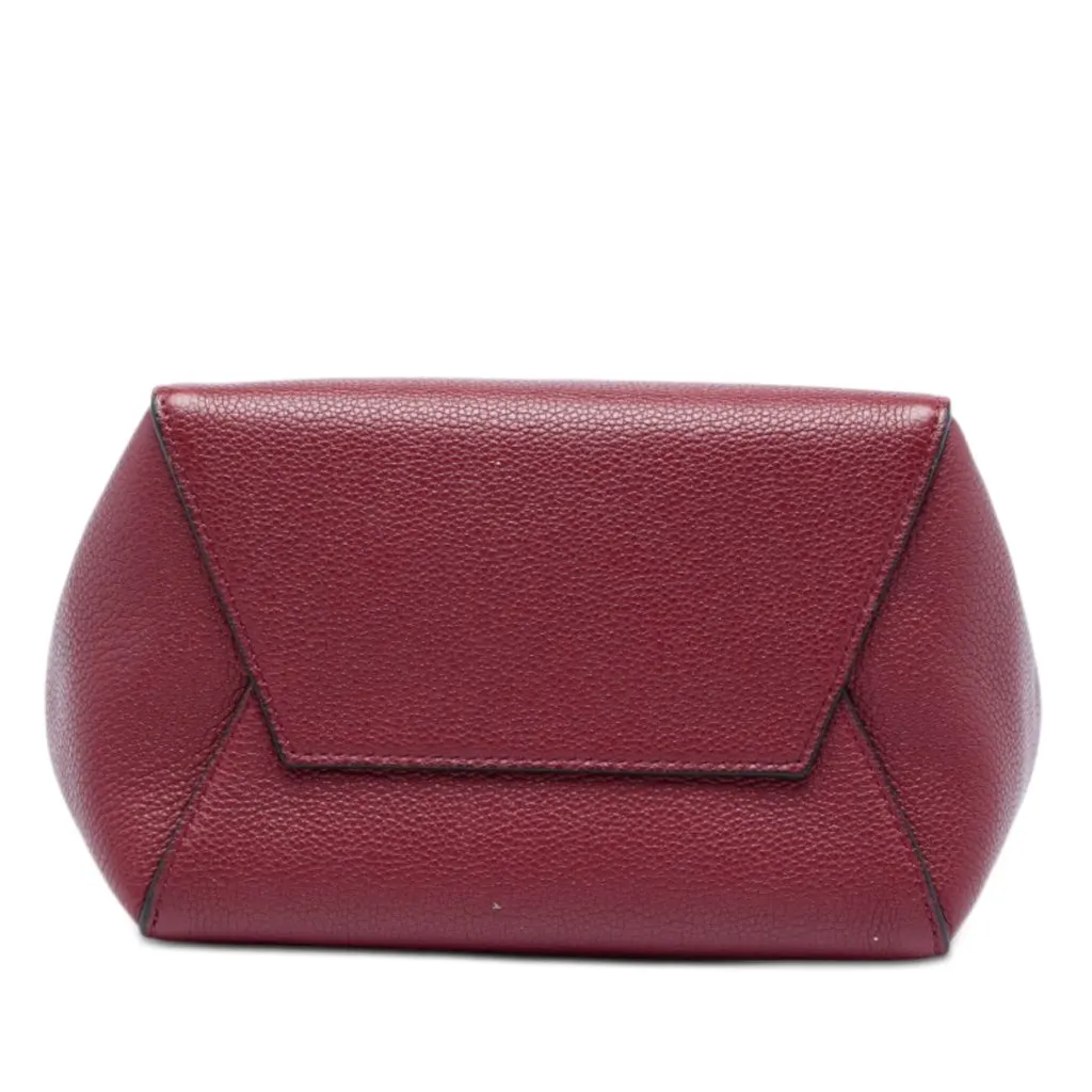 Celine Small Leather Seau Sangle Bucket Bag Red Leather Very good - Inside View