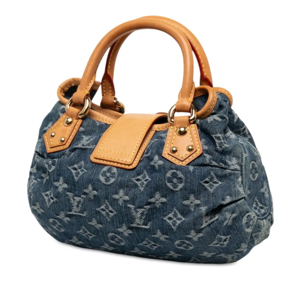 Louis Vuitton Monogram Denim Pleaty Blue Denim Very good - Back View
