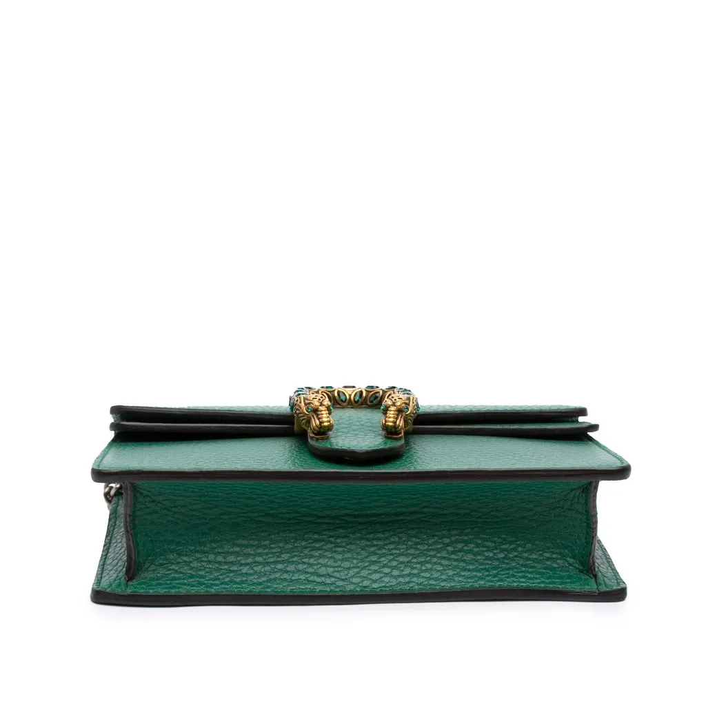 Gucci Mini Calfskin Dionysus Crossbody Green Leather Good - Inside View