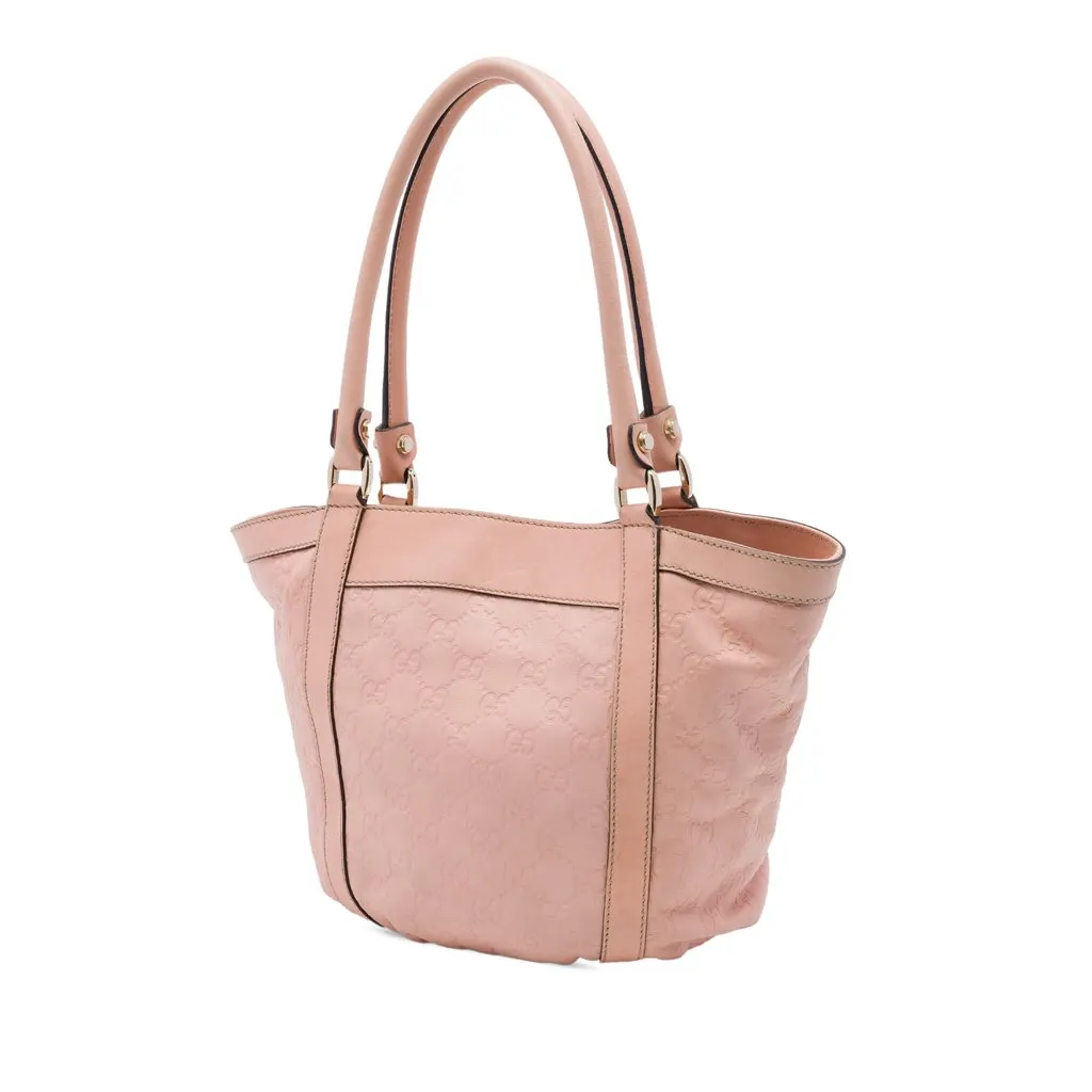 Gucci Guccissima Abbey D Ring Handbag Pink Leather Very good - Back View