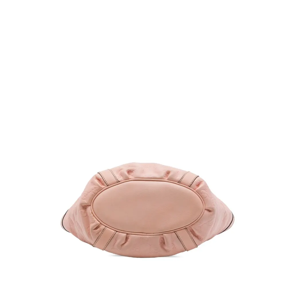 Gucci Guccissima Abbey D Ring Handbag Pink Leather Very good - Inside View