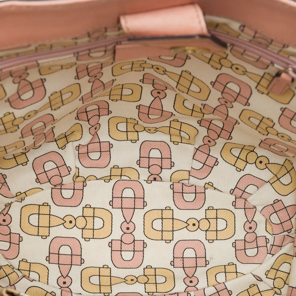 Gucci Guccissima Abbey D Ring Handbag Pink Leather Very good - Model View