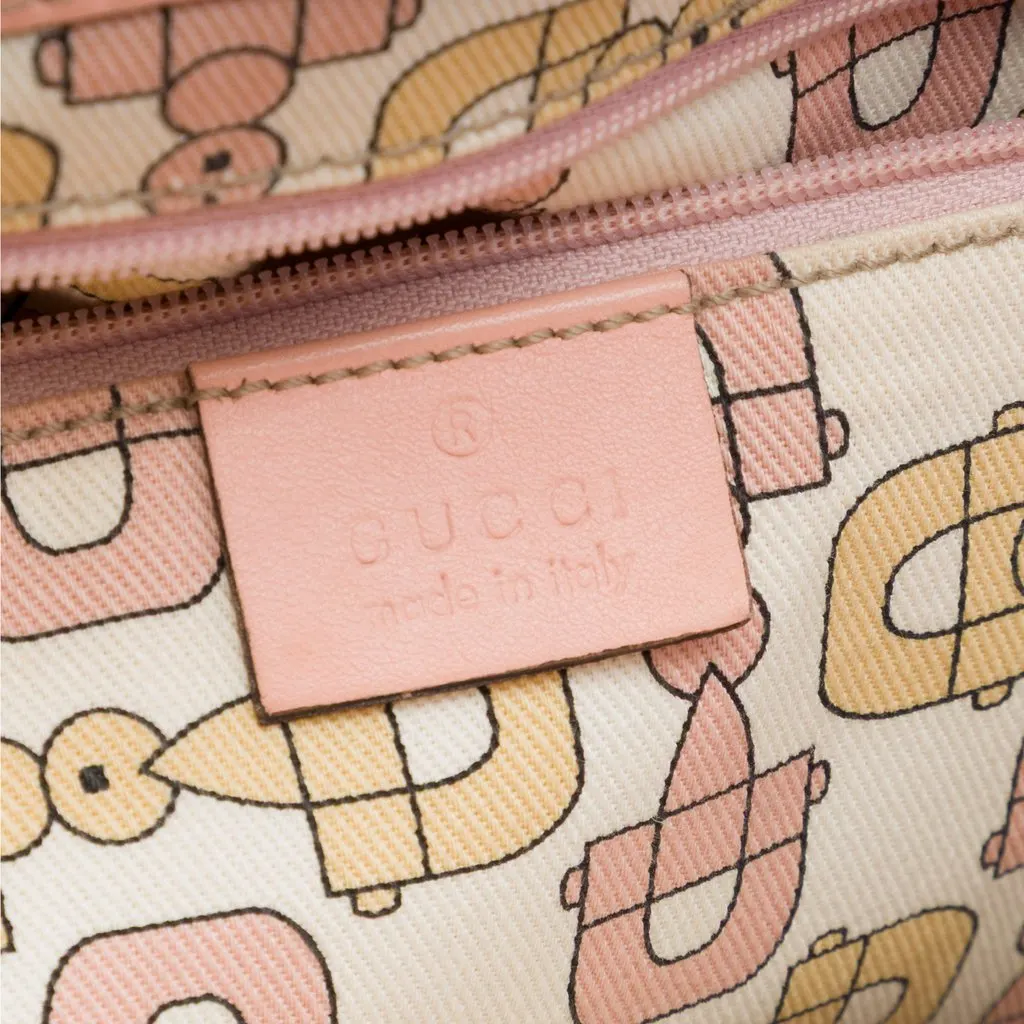 Gucci Guccissima Abbey D Ring Handbag Pink Leather Very good - Box View