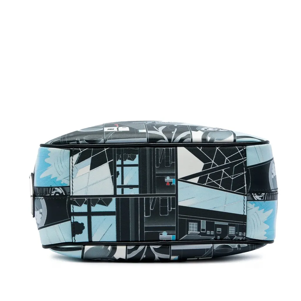 Prada James Jean Vitello Comic Print Messenger Bag Black Leather Very good - Inside View