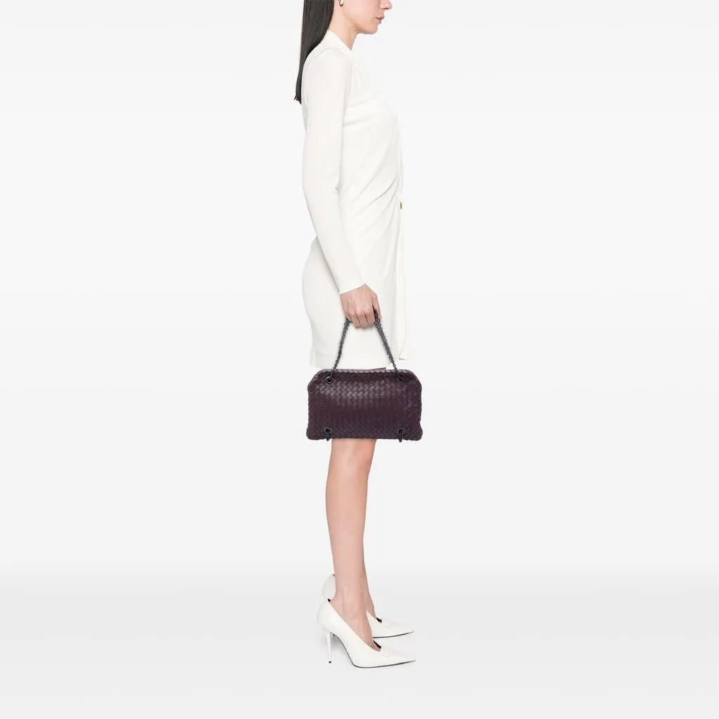 Bottega Veneta Nappa Intrecciato Duo Shoulder Bag Purple Leather Good - Box View