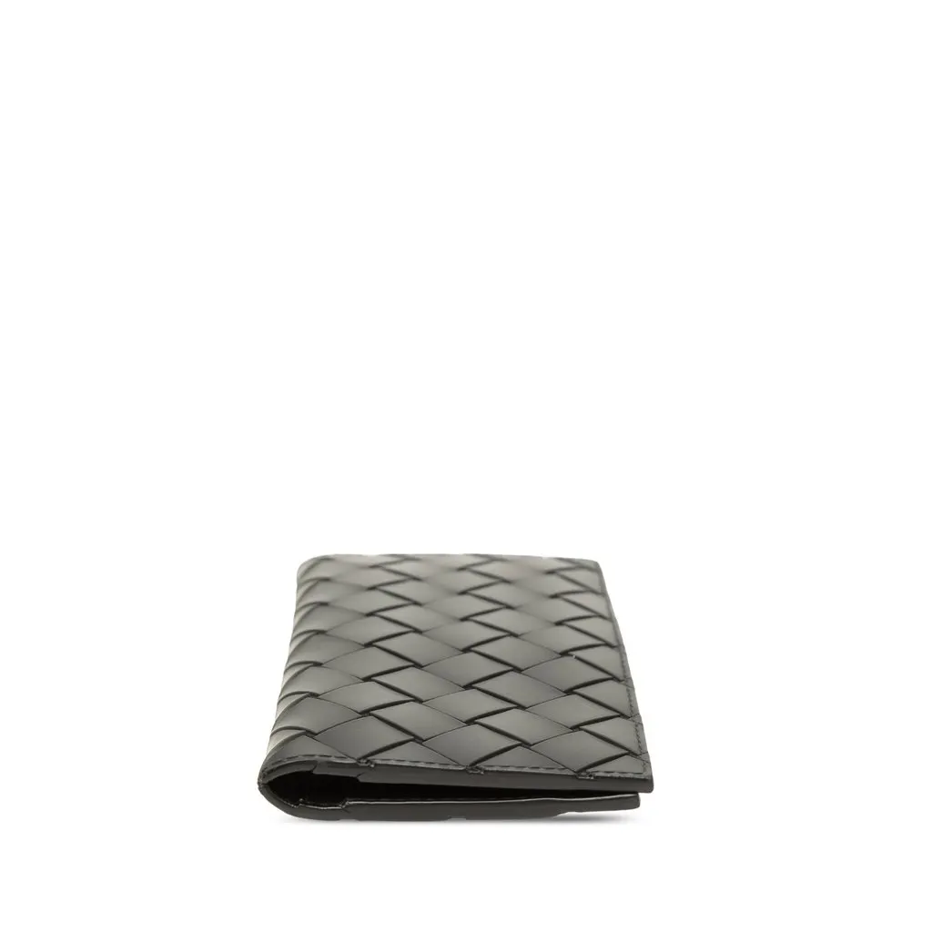 Bottega Veneta Calfskin Intrecciato Bifold Long Wallet Black Leather Very good - Inside View