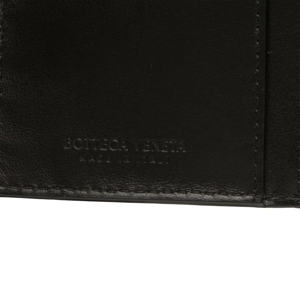 Bottega Veneta Calfskin Intrecciato Bifold Long Wallet Black Leather Very good - Box View