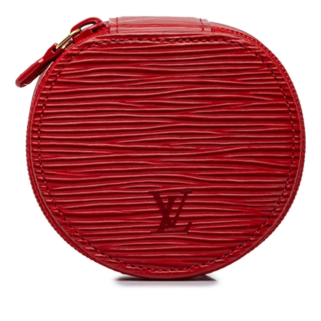 Louis Vuitton Epi Ecrin Bijoux Red Leather Very good - Front View