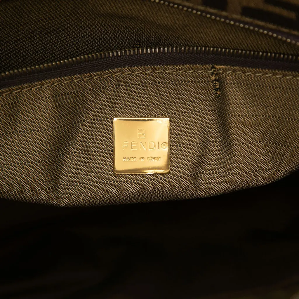 Fendi Zucca Canvas Shoulder Bag Brown Very good - Box View