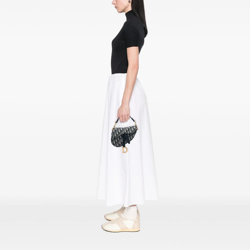 Dior Mini Oblique Canvas Saddle Bag Blue Canvas Very good - Box View